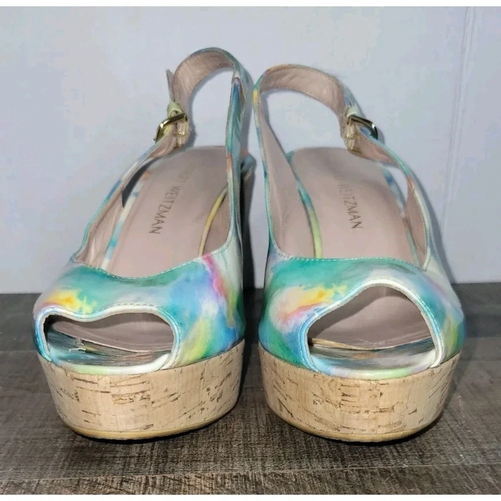 Stuart Weitzman Jean Lake Patent wedge TW3191 Size 9M - Picture 5 of 11